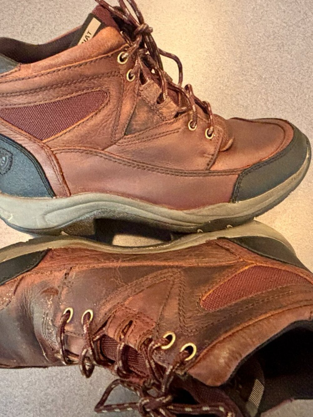 ~~Ariat Boots Mens 9B Brown Terrain Waterproof Leather Lace Up Western Hiking  *